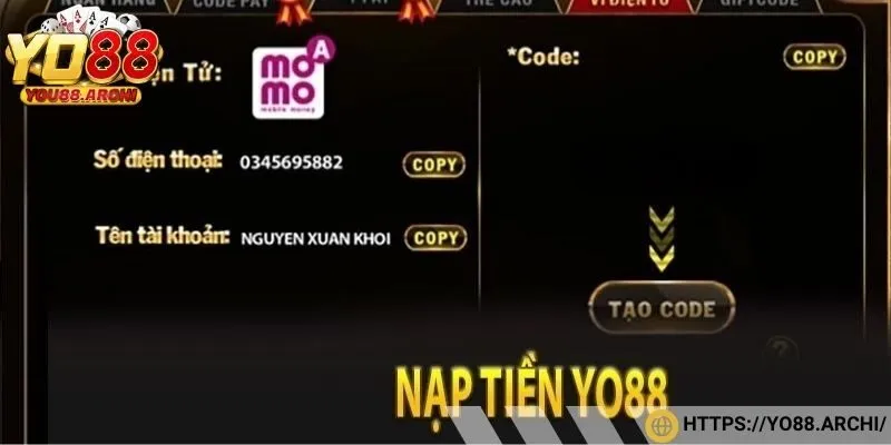Nạp tiền YO88 được hiểu như thế nào? 